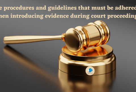 The procedures and guidelines that must be adhered to when introducing evidence during court proceedings.