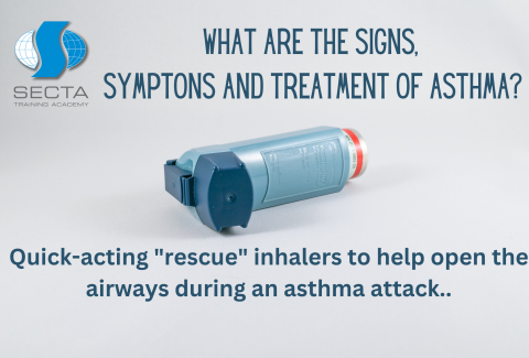 What are the signs, symptons and treatment of asthma