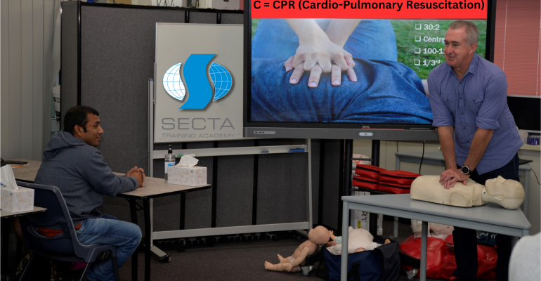 C = CPR (Cardio-Pulmonary Resuscitation)
